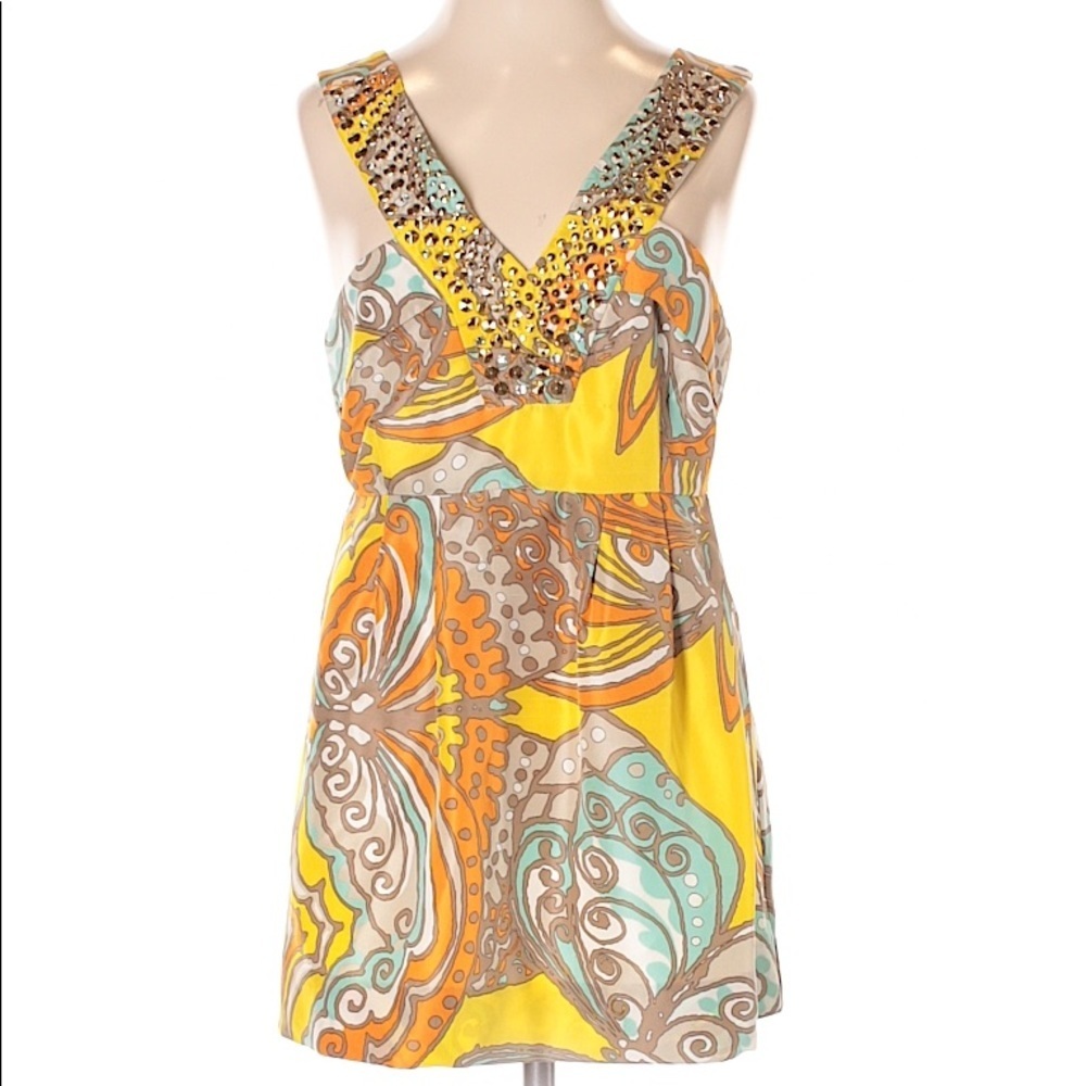 Kate Spade 100% Silk Yellow Tank Tunic Top NWT SZ 0 - Picture 1 of 7